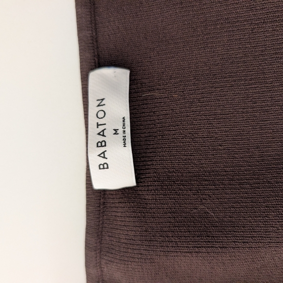 Aritzia Babaton Rego Sculpt Knit Chocolate Long Sleeve Dress Brown Medium - Picture 13 of 13